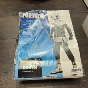 Fortnite Chrome Youth Medium Punk Halloween Costume With Package